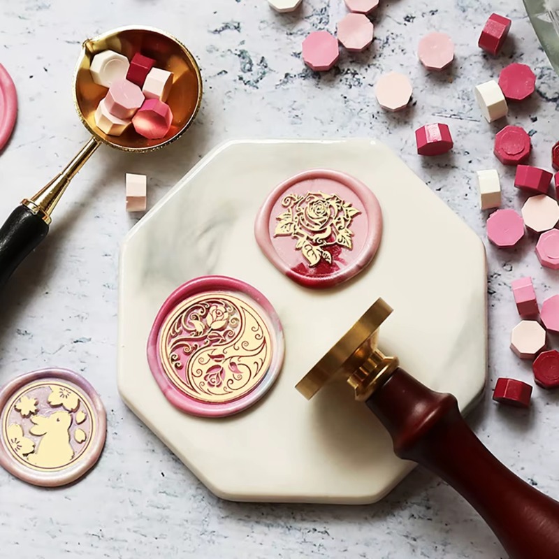 9 sellos de cera + 1 mango, ju - Wax Seal Stamp Kit reseña y precio